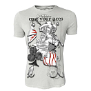 Купить Hotspot design TS-PK01002S03 Футболка с коротким рукавом Cast Your Aces Серый Light Grey L 7ft.ru в интернет магазине Семь Футов