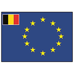 Talamex 27332230 European With Small Belgium Flag Голубой  Blue 30 x 45 cm 