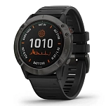 Garmin R-11741851-010-02157-21 Часы Fenix 6X Pro Solar отремонтированы Черный Titanium DLC / Black