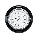 Купить Часы кварцевые настенные Barigo Captain 1587CR 210x50мм Ø150мм из черного дерева и хромированной латуни 7ft.ru в интернет магазине Семь Футов