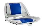 Кресло мягкое складное, обивка винил, цвет серый/синий, Marine Rocket 75109GB-MR