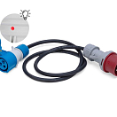 Кабель-переходник CEE Вилка CEE 400 В – розетка 230 В / 3 x 2,5 мм2 / с индикатором питания