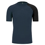 Karpos 2531051-201-XL Базовый слой с коротким рукавом Dinamico Merino 130 Голубой Midnight / Black XL