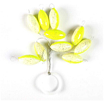 Rapala RG0300306 Овальные плавающие бусины 10 единицы измерения Золотистый Fluo Yellow 15 x 7.5 mm 