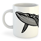 Купить Kruskis 42611K210 Whale Tribal Кружка 325 мл Белая  White 7ft.ru в интернет магазине Семь Футов