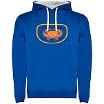 Kruskis SU1067060501C075 Толстовка с капюшоном Fresh Crab Two-Colour Голубой Royal Blue / White 3XL