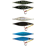 Black magic FJIG60BM9 Flipper Jig 135 mm 60g Золотистый  Blue / Lumo Stripe