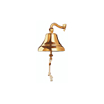 Рында судовая Moretti Luce 151 Ø105х160мм из полированной латуни с кронштейном