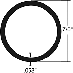 Taco metals 236-A237858BLY61 Алюминий 1.82 m Трубка Черный Grey 22.2 mm 