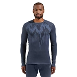 Odlo 159312-22200-L Базовый слой с длинным рукавом Active Warm Eco Gra Голубой India Ink L