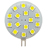Goldenship GS10515 12-30V 3W G4 15 SMD 5050 Горизонтальная белая светодиодная лампа Серебристый Grey