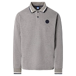 North sails 692336-0928-XS Поло с длинным рукавомным рукавом Logo Серый Medium Grey Melange XS