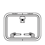Lewmar 239-39944030 Низкопрофильный люк Голубой Grey 512.76 mm 