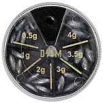 DAM 8004080 Olive W.Hole Ассортимент свинца Черный Black / Red