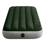 Intex 64760 Twin Camping С матрасом Fiber-Tech Зеленый Green / Grey 76 x 191 x 25 cm