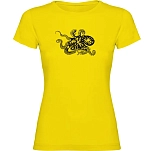 Kruskis 11502302lk207 Женская футболка с коротким рукавом Psychedelic Octopus Yellow 30x25x2