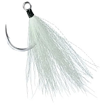 BKK AKES8597 одноглазый крючок Lone Diablo Bucktail Teaser White / Grey 2/0