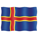 Флаг Аланских островов из полиэстера 46 x 75 см 46075-30046