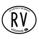 Купить Camco 17-53252 Наклейка RV Destination  White / Black 7ft.ru в интернет магазине Семь Футов