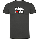 Купить Kruskis CA65500146K037 Футболка с коротким рукавом I Love Bass Серый Dark Grey S 7ft.ru в интернет магазине Семь Футов