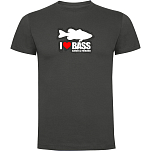 Kruskis CA65500146K037 Футболка с коротким рукавом I Love Bass Серый Dark Grey S