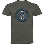 Kruskis CA65500438C061 Футболка с коротким рукавом Old Sailor Зеленый Dark Army Green XL