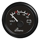 Купить Wema 648555 Blackline 8-16V Вольтметр Черный  Black 52 mm 7ft.ru в интернет магазине Семь Футов