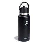 Hydro flask W32BFS001 947ml Широкая гибкая соломенная крышка Термо Черный Black