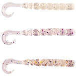 Mustad AJW-BTM-2.5-009-12-UNIT Мягкий приманка Aji Beaver Tail 63.5 mm Clear Luminous Silver Glitter