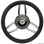 Blitz steering wheel w/soft polyurethan ring black, 45.169.01