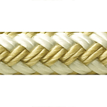 Seachoice 50-40011 Dock Line 9.5 mm Double Braided Nylon Rope Белая Gold / White 4.6 m 