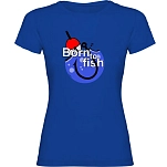 Kruskis 11502241xxlk046 Футболка с коротким рукавом Born To Fish Royal Blue 30x25x2 2XL