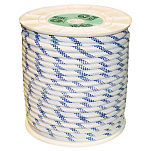 Prosea 285043 Двойная плетеная веревка из полиэстера 16 Mm Бесцветный White / Blue 100 m 