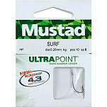 Mustad 99348 Surf 10001NP BN Крюк Серебристый  Black Nickel (10 Hooks) 4 