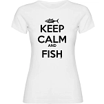 Kruskis 11502102xls086 Футболка с коротким рукавом Keep Calm And Fish White 30x25x2