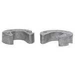 Super marine ANO431 Mercury Наконечник цилиндра. цинковый анод 2 единицы  Grey 14 mm