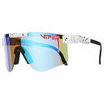 Pit viper the-absolute-freedom-double-wide The Absolute Freedom Polarized Солнцезащитные Очки White / Blue / Red Polaried Blue Revo Mirror/CAT2