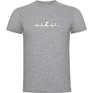 Купить Kruskis CA65500458S175 Футболка с коротким рукавом Fishing Heartbeat Серый Heather Grey XL 7ft.ru в интернет магазине Семь Футов