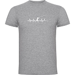 Kruskis CA65500458S175 Футболка с коротким рукавом Fishing Heartbeat Серый Heather Grey XL
