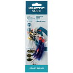 Kinetic F173-121-039 Sabiki Mohawk Рыболовное Перо Бесцветный Blue / Red