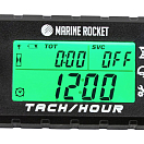 Тахометр универсальный со счетчиком моточасов с подсветкой и сменной батарейкой Marine Rocket THM307MR