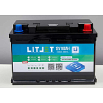 Аккумулятор литий-ионный стартовый LitJet 12100S-57217S Super 12В 100Ач 1280Вт IP65 274х175х190мм с конденсатором