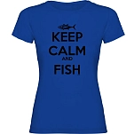 Kruskis 11502241xxls086 Футболка с коротким рукавом Keep Calm And Fish Royal Blue 30x25x2 2XL