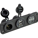 Панель с USB-разъемом 5в 2.1А, прикуривателем и вольтметром AAA MR8124