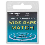 Drennan HSWGMM018 Wide Gape Match Зубчатый Крюк Черный 18