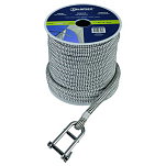 Talamex 01920902 8 mm Rope With Pin Shackle Серый  White / Black 30 m 