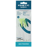 Kinetic F108-128-015 Sabiki Shaker Рыболовное Перо Бесцветный Chartreuse Flashhair