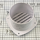 Купить Решетка вентиляционная/воздухозаборник 126x126x76мм с патрубком для трубы Ø102мм из белого АБС-пластика, Osculati 53.273.03 7ft.ru в интернет магазине Семь Футов