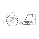 Купить Алюминиевый анод-триммер Tecnoseal 01260AL Ø55x48мм для четырехтактных лодочных моторов Tohatsu MFS 8-20лс 7ft.ru в интернет магазине Семь Футов