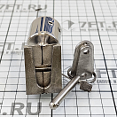 Купить Кронштейн палубный для рамы тента Haice Ball Jaw Slide 73784* Ø25мм(1") с быстроразъемным штифтом Ø6мм и шарнирным креплением из полированной нержавеющей стали AISI316 7ft.ru в интернет магазине Семь Футов